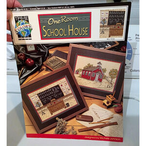 One Room School House Cross Stitch Pattern Leaflet True Colors